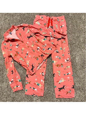 Old Navy Matching Pajama Set, Pink Dog, Size Small, VGUC